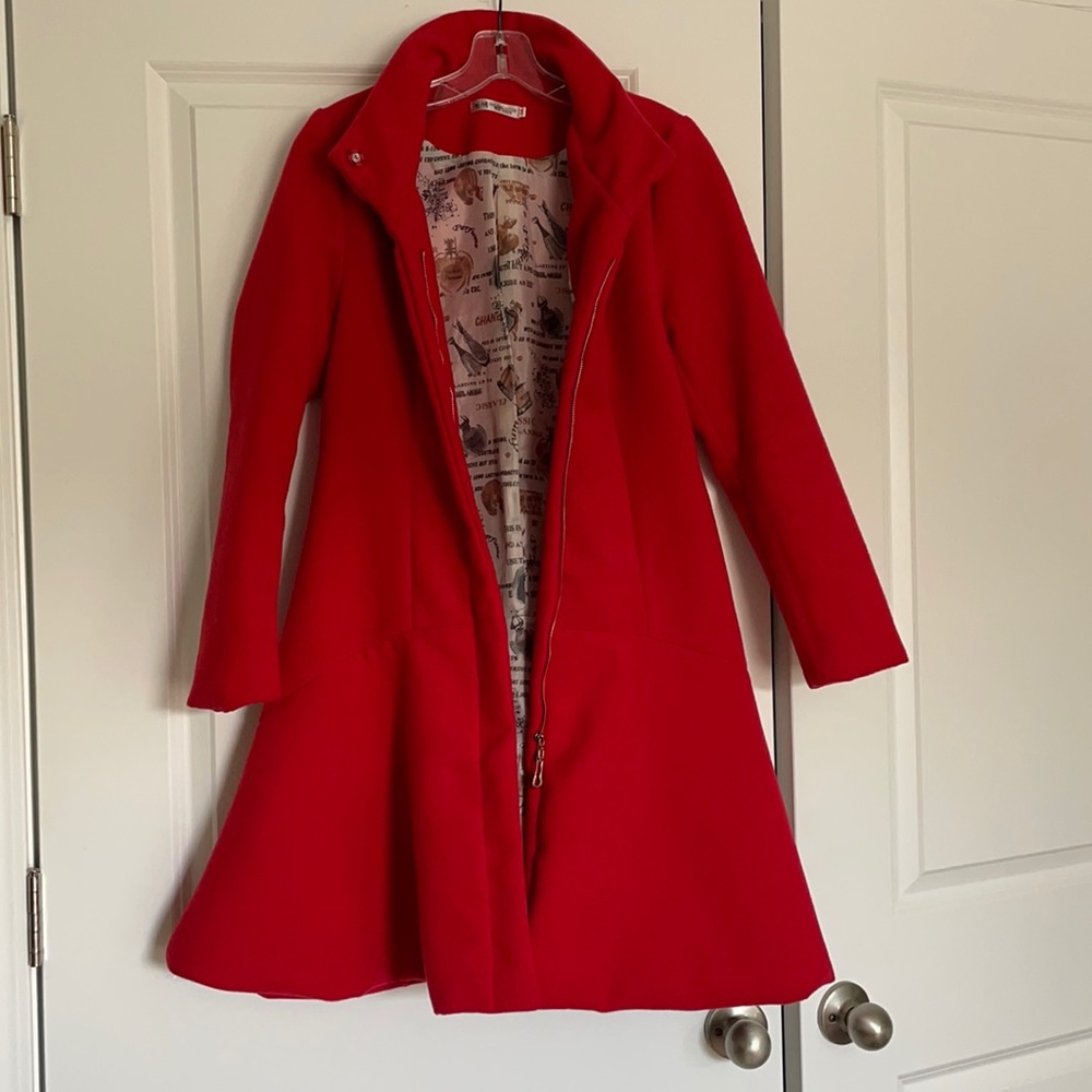Red winter coat